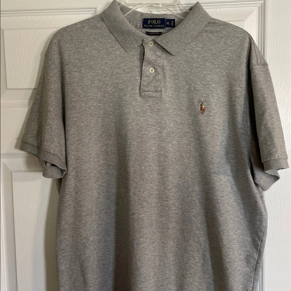 Gray polo by Polo Ralph Lauren Pima Soft Touch